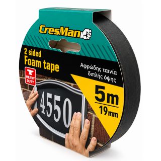 Ταινία διπλής όψεως αφρώδη Cresman 18mmX5m